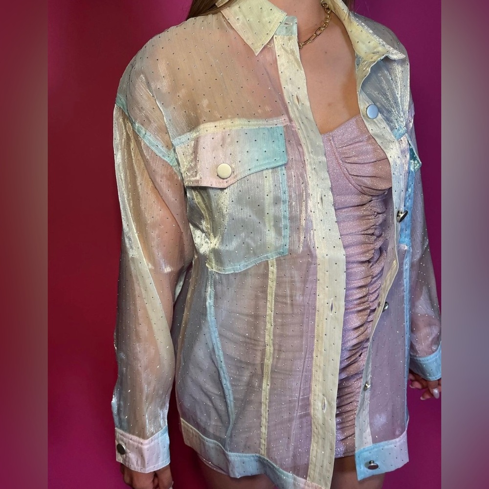 Rhinestone button up. Perfect concert shirt!
